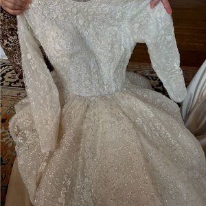 Elegant White Lace Gown
